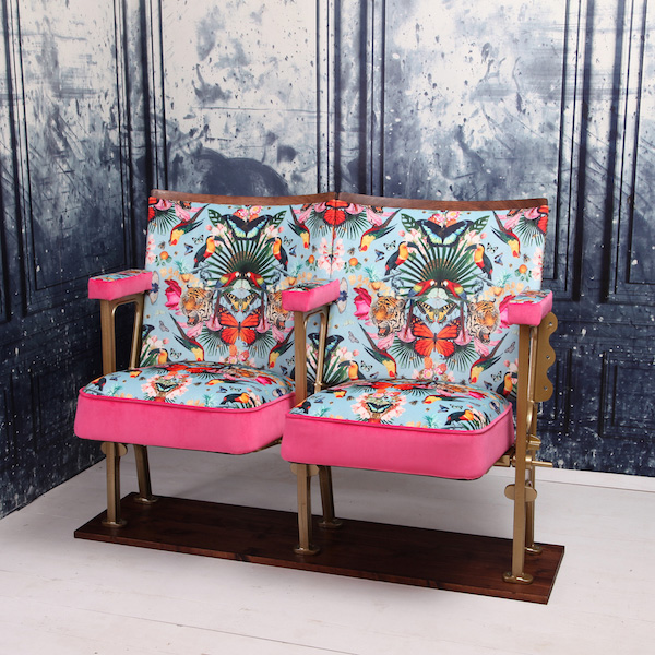 Two upcycled cinema seats in Paradise Lost by Myrtle & Mary 