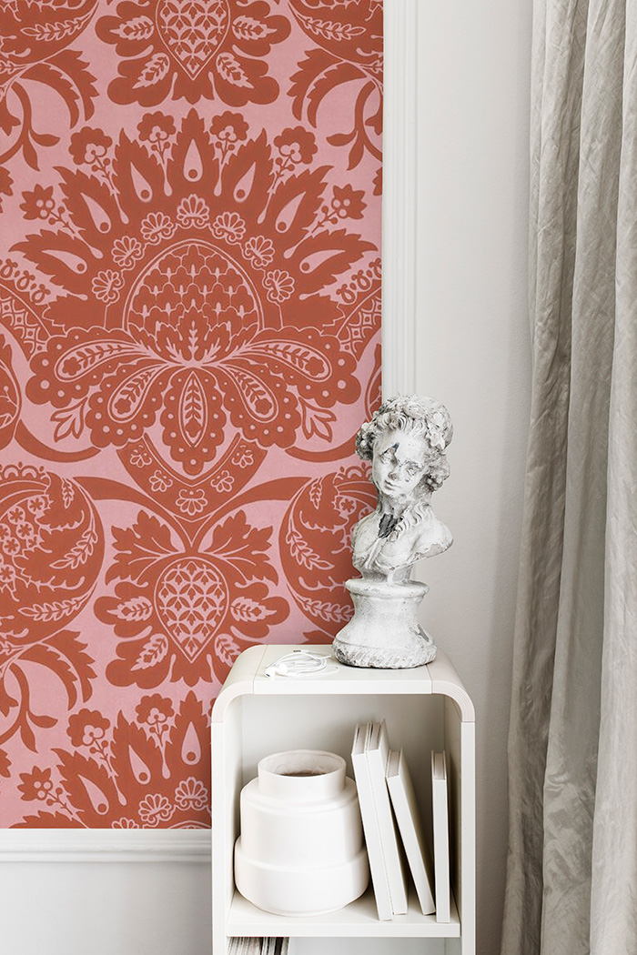 Damask based on a design from Lydiard Park, from the V&A collection